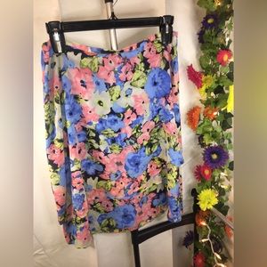 Jaclyn Smith | Women’s Multicolor Floral Print Ruffle Skirt